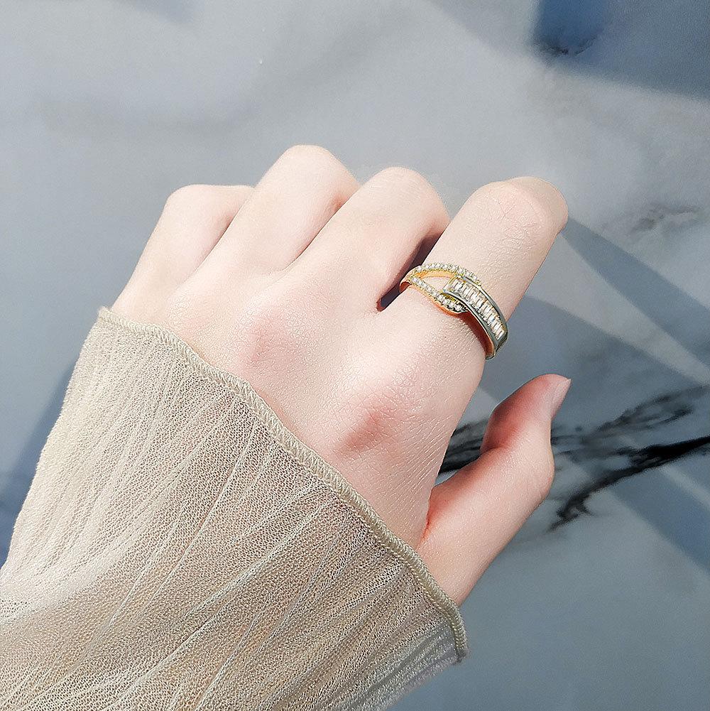 Fashionable Minimalist Zircon Index Finger Ring For Women Stylish And Elegant Personalized Jewelry Accessory