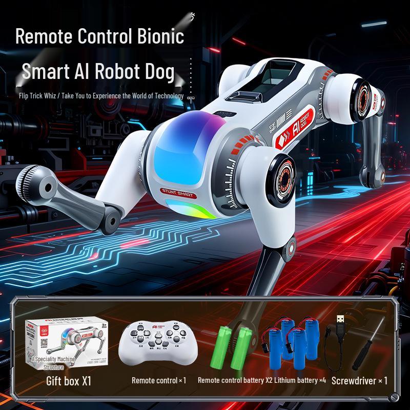 Yushu Bionic AI Robot Dog: Intelligent Remote-Controlled Pet with Somersault Ability
