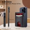 Credit Card Holder Men Magnetic Wallets Rfid Blocking Carbon Bank Cardholder Case Wallet for IPhone 16 15 14 Pro Max