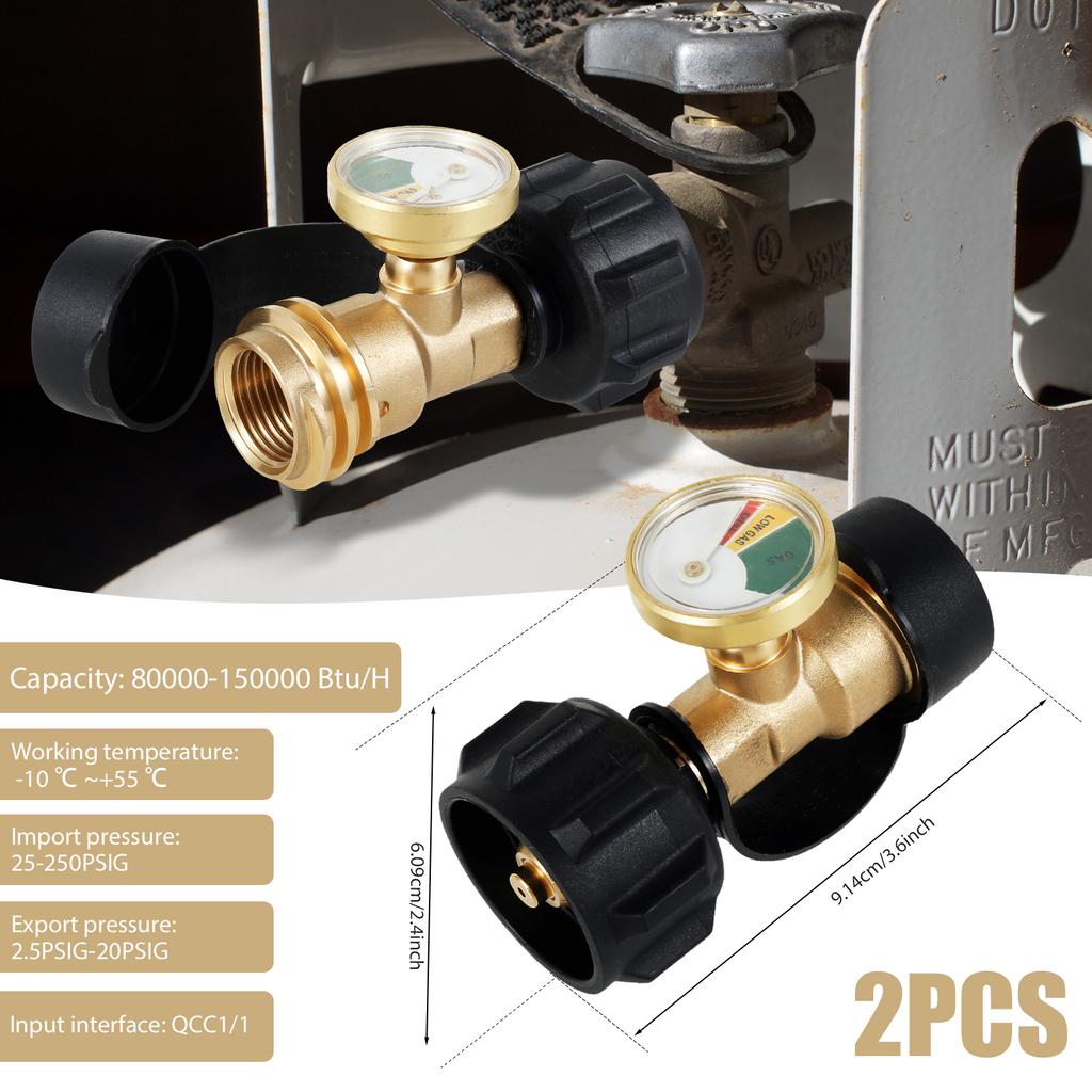 Wskaźnik poziomu gazu propanowego Wskaźnik poziomu gazu w zbiorniku propanu Adapter do połączeń typu Qcc1/1 do butli gazowych do kuchenki kempingowej
