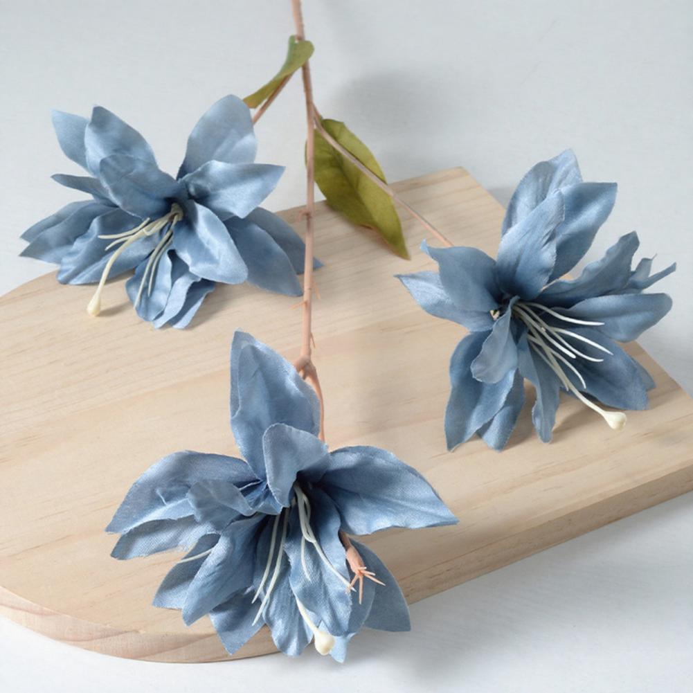 Fiori di Giglio Artificiali a 3 Teste 80cm Fiori Pieni Fiori Finti Real Touch Mazzi di Fiori Per Decorazioni Matrimoni Feste Centrotavola per Casa