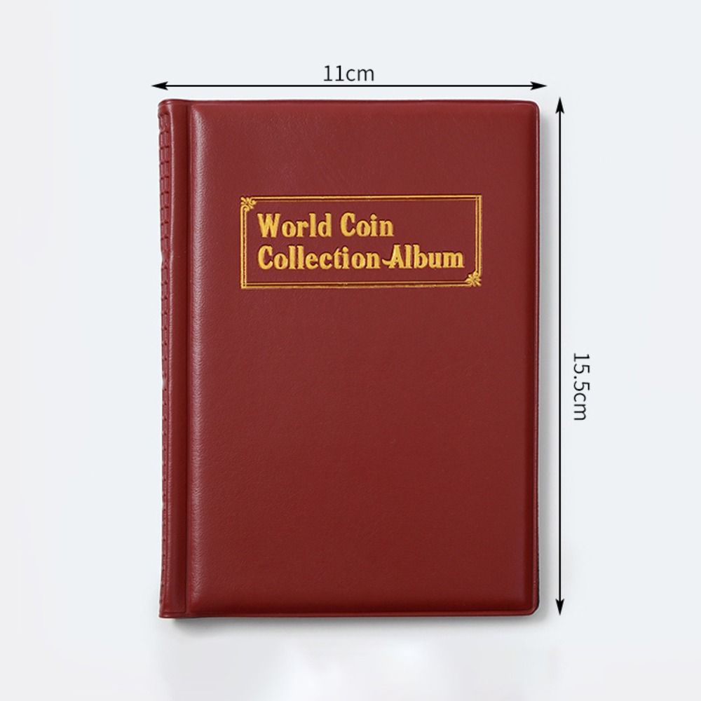 PVC Film Coin Collection Book PU Leather Storage Bags Premium Collecting Money Organizer  Gifts