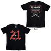 21 Savage T-shirt: Dood voor Eer Dolken (Zwart) (Achterkant afdrukken) OFFICIEEL N