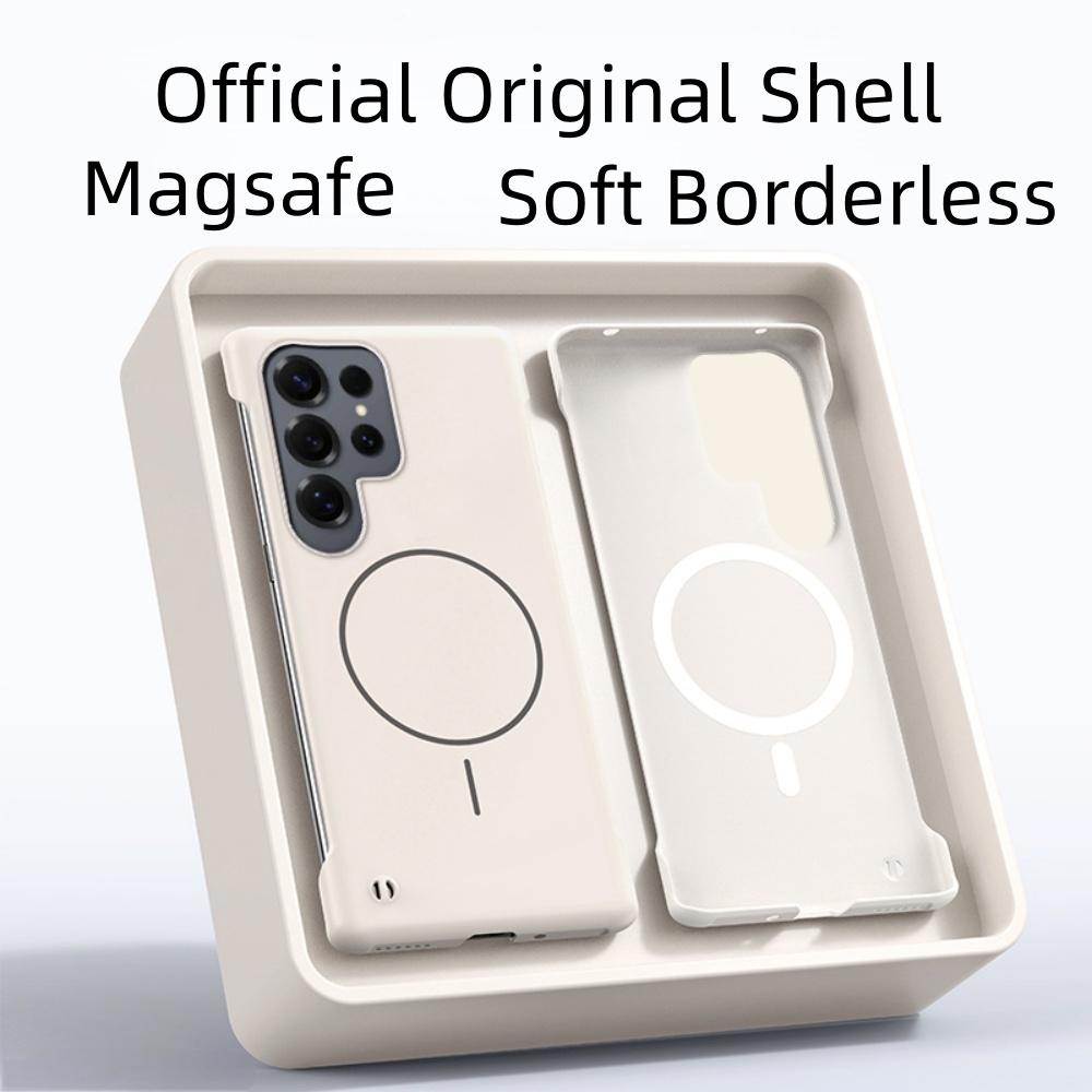 Slim Frameless Matte PC For Magsafe Case For Samsung S26 S25 Edge S24 FE S23 S22 Ultra Plus A56 16 Cooling Magnetic Charge Cover