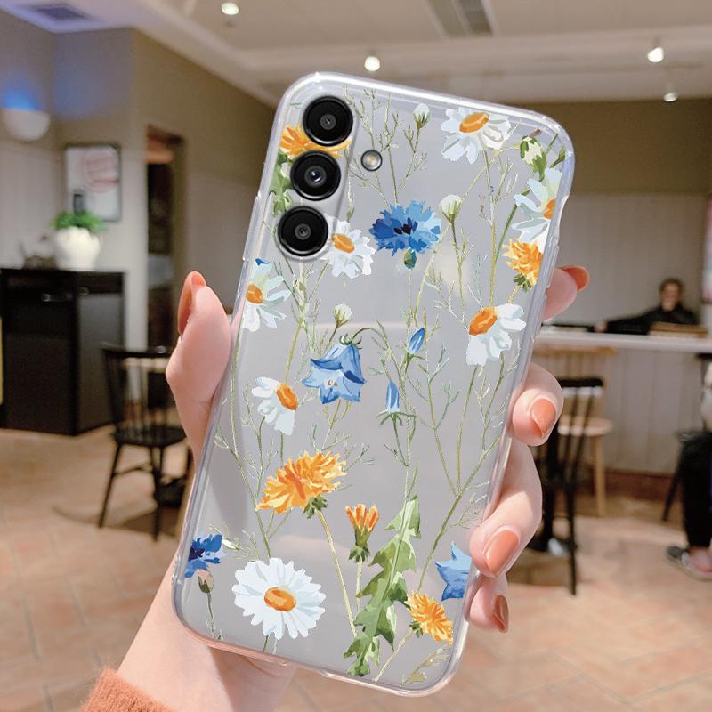 Clear Case For Samsung Galaxy A24 4G Shockproof Cover Cartoon Cute Soft Silicone Fundas For Galaxy A14 A54 A34 Transparent Coque