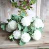 Hydrangea & Dandelion Artificial Bouquet with Hyacinth Double Heads - Decorative Flower Arrangement