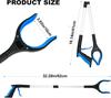 Grabber Reacher Tool Foldable Reacher Grabber Pickup Tool with 360° Anti-Slip Rotating Jaw & Magnet, Mobility Aid Reaching tool
