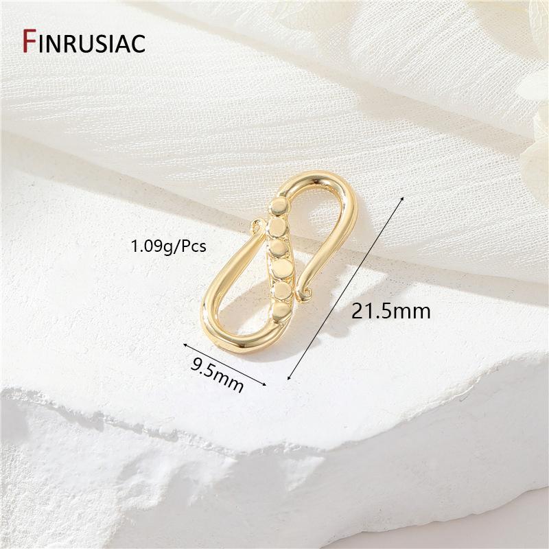 

DIY Necklace Making Supplies 14K Gold Plated Brass Closure Fasteners Lock Connectors Pearl Clasps For Jewelry Making Supplies 1 piece