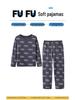 Boys' Long Sleeve Cotton Pajama Set for Summer with Air Conditioning Suit