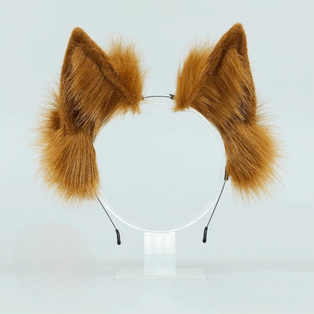 Faux Fur Cosplay Headwear Plush Animal Hair Hoop Kawaii Cat Ears Headband Anime