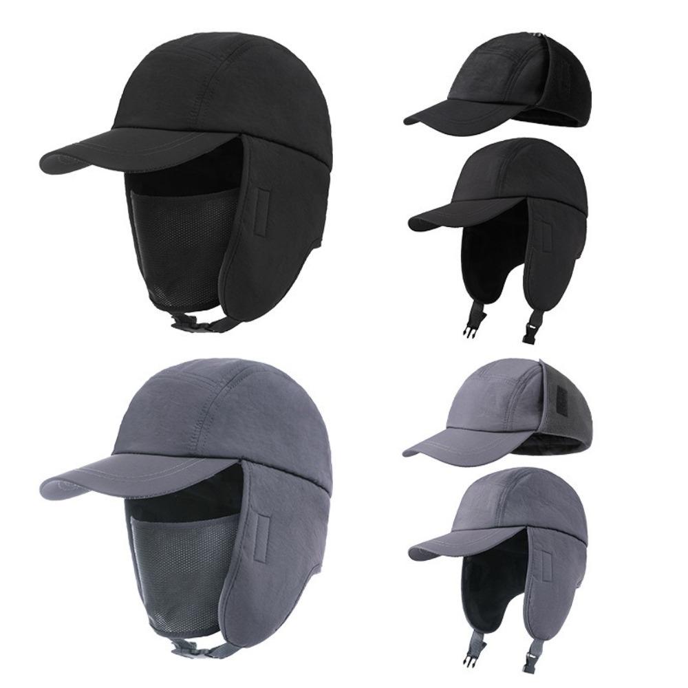 Quality Ear Protection Duck Tongue Cap Thickened Rocker Fleece Earflap Caps Keep Warm Windproof Hat Men