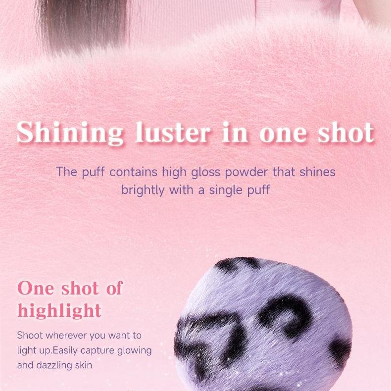 GECOMO Sparkling Powder Puff Ultra Soft Velvet Setting Makeup Applicator Flawless High Coverage For Loose Powder Foundation Travel Friendly Reusable