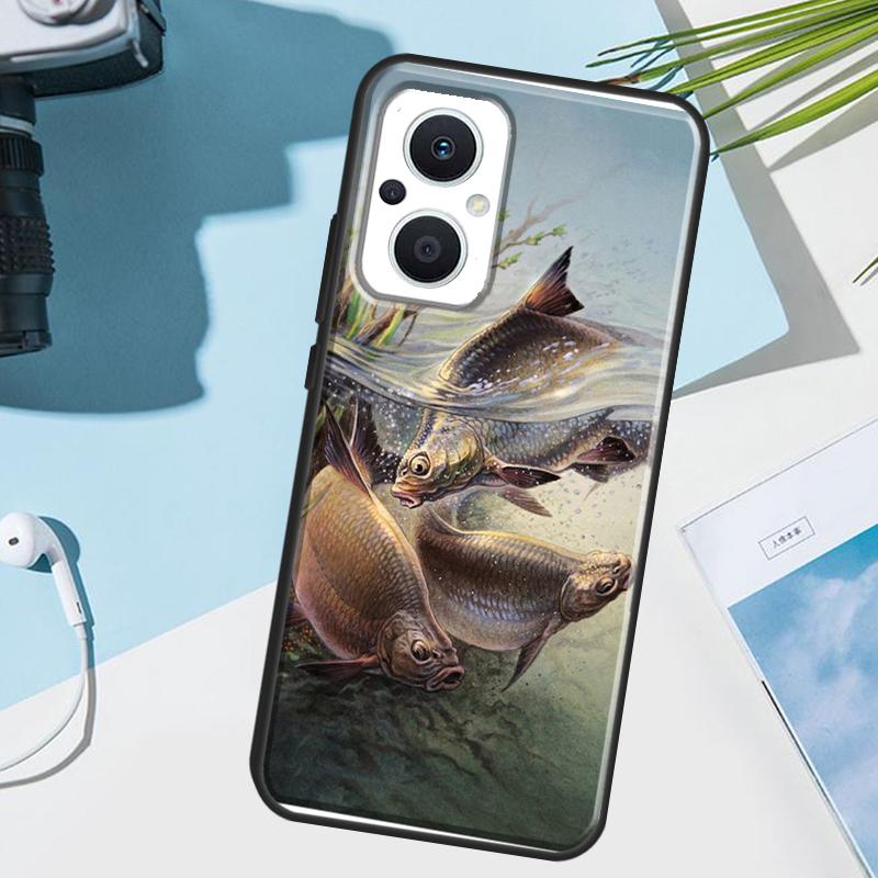 Carps Fish Fishing Case For OPPO Reno 14 12 11 13 F 10 Pro 14F 12F 11F 8 7 Lite OPPO Find X9 X8 X6 X5 Pro Cover