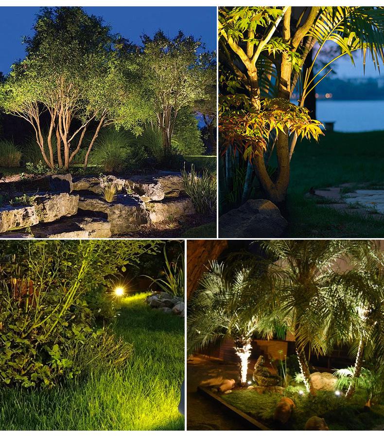 LED Waterproof Outdoor Spotlight: Seven-Color Tree Projection Lawn Light for Villa Landscapes
