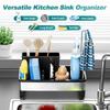 Self-draining Sponge Drain Rack Stainless Steel Sink Shelf Soap Sponge Holder  for Kitchen