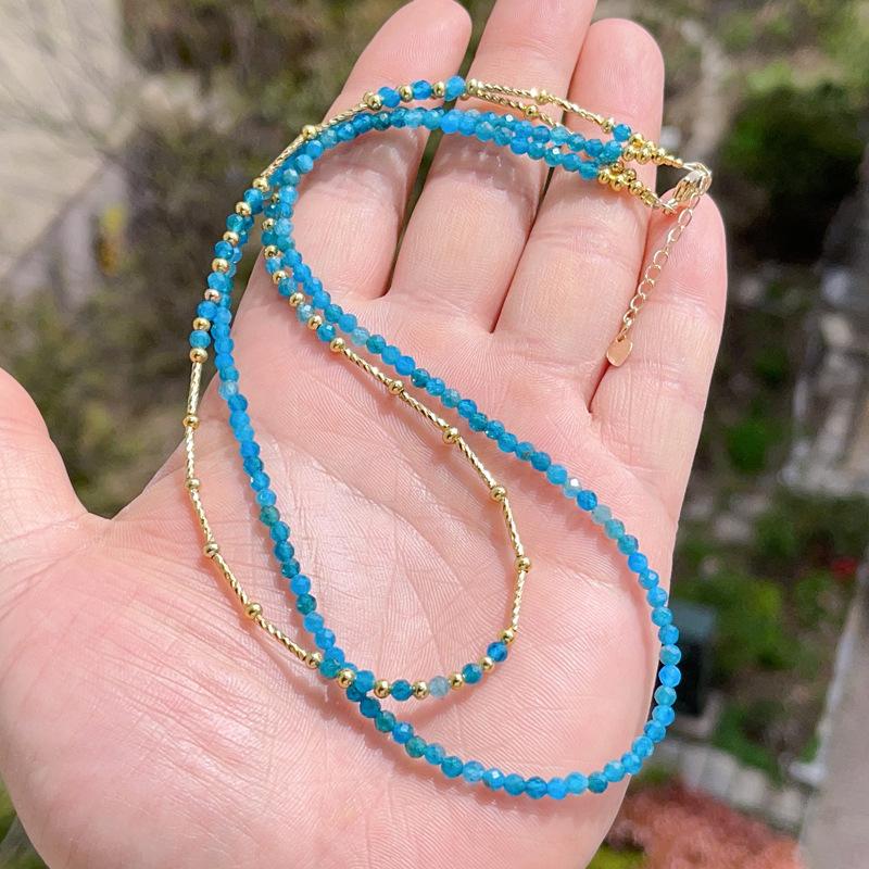 

Crystal Necklace Women s New Chinese Necklace Clavicle Chain, Double Chain