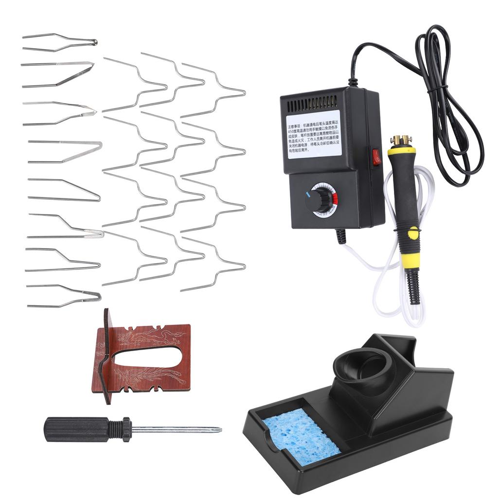 Kit de instrumente pentru arderea lemnului, gravură, pirograf, stilou de lipit electric, ștecher SUA 110V