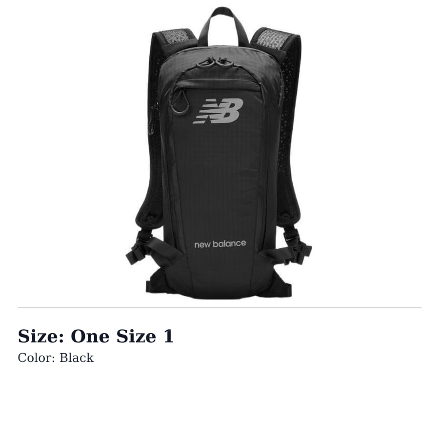 New Balance Fabric Backpack Regular Unisex Black LAB33014