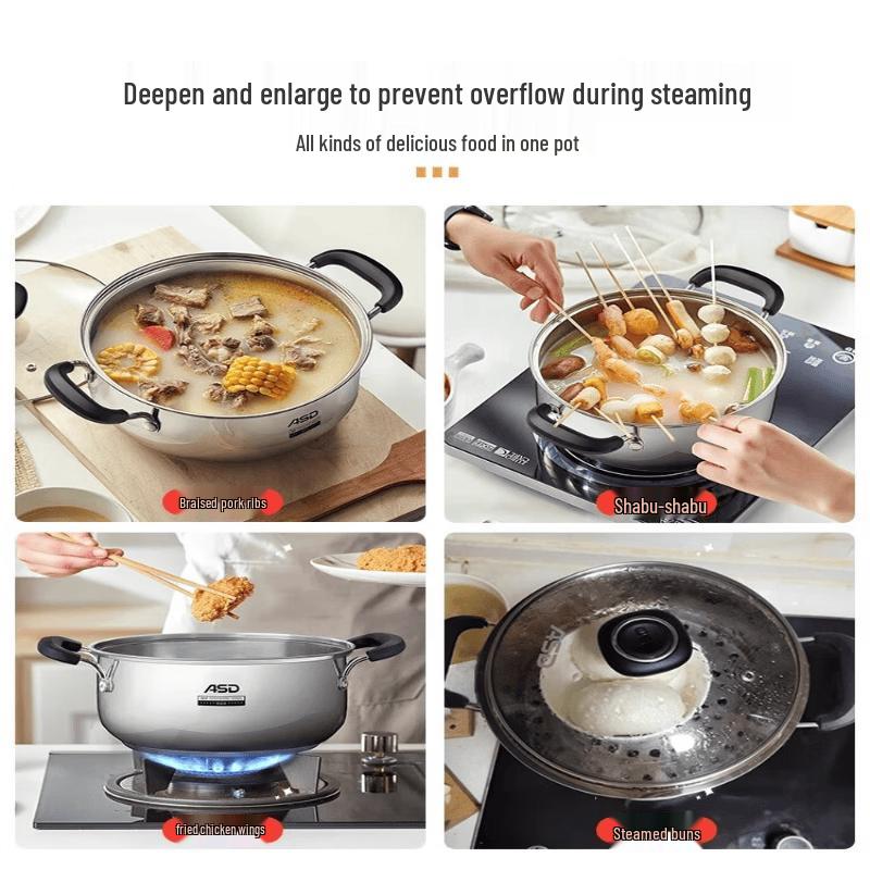 ASD 304 Stainless Steel Soup Pot 20cm