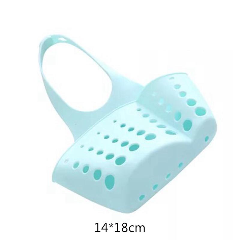 Spülregal Seifenschwammhalter Küchenzubehör Utensilien-Organizer Tasche Verstellbares Druckknopf-Aufbewahrungsregal Badezimmer Abflusskorb