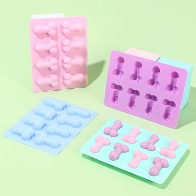 Molde de Pastel Creativo 3D con Forma de Pene Silicona de Grado Alimenticio Fondant Jabón Hongo Fiesta de Cumpleaños Suministros de Parodia Moldes para Hornear Herramienta para Pastel