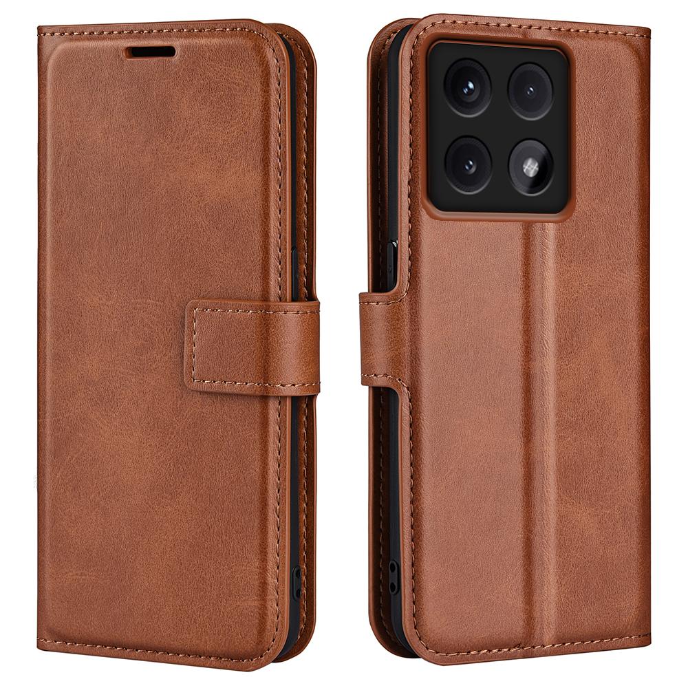 For Xiaomi 14T Stand Case Anti-Scratch Calf Texture Leather Phone Cover