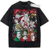 Unisex Washed Black Vintage Tshirt Demon Slayer Mitsuri Kanroji Highquality Fabric for Home Leisure Travel Shopping