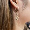 Christmas Hot Selling Women’s S925 Silver Wind Chime Earrings with 18K Gold Plated Ear Cuffs