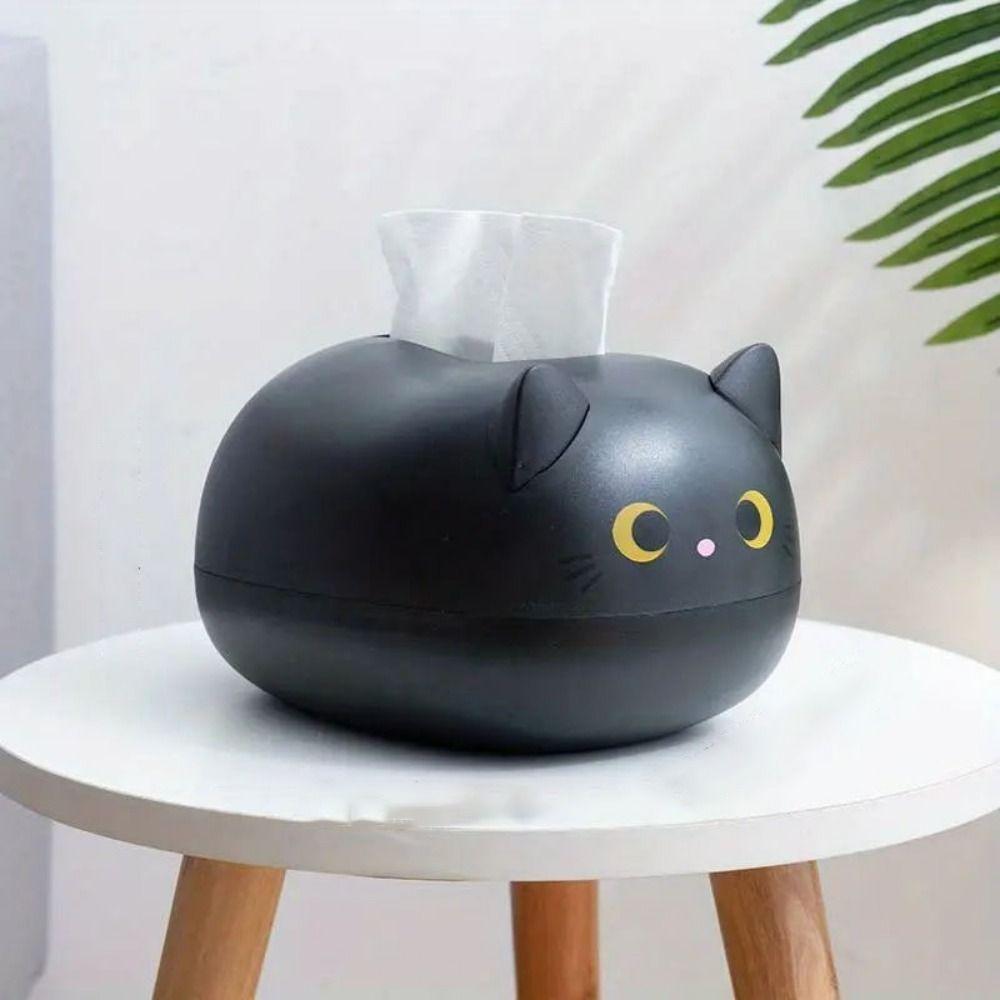 Cartoon Cartoon Paper Box Handicraft Napkin Storage Box Simple Cat Tissue Box  Kitchen