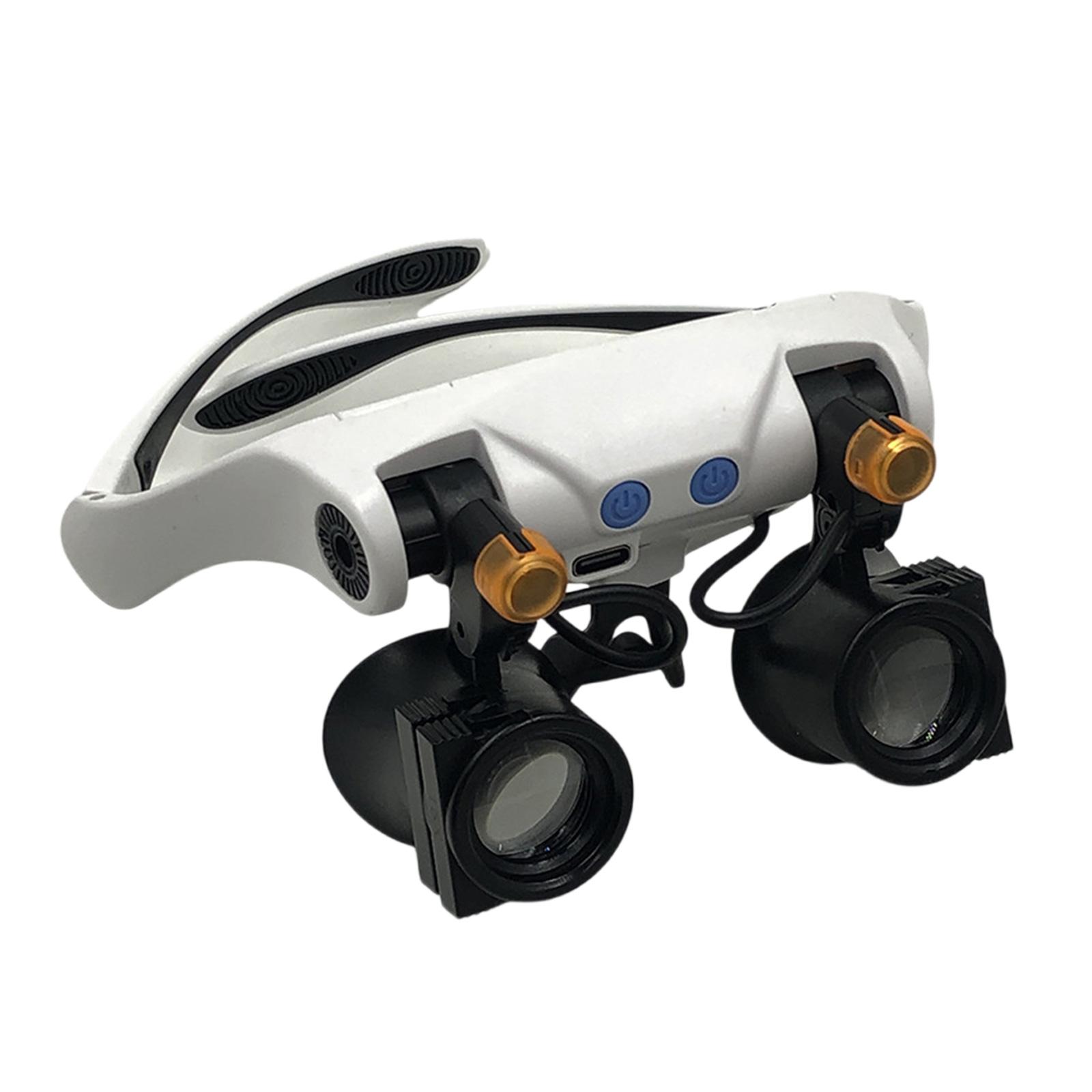 

Очки с высокой кратностью 25x, креплением на голове и линзой с USB-подзарядкой для ремонта часов и ювелирных инструментов