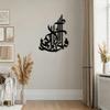 2D Flat Arabic Calligraphy Metal Wall Art Islamic Home Garden Decor Weather Resistant Eid Gift