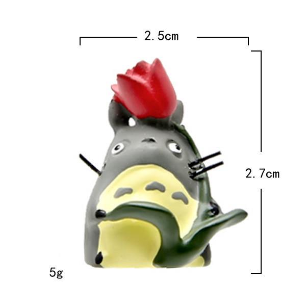 Sunflower My Neighbor Totoro Resin Figurine With Floral Theme For Garden Creative Diy Scene Decoration