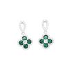 Exquisite temperament, diamond-inlaid red green four-leaf clover earrings, gold-plated, light luxury, 925 silver needle stud earrings, earrings, earri