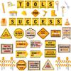 Outus 47 Pcs Construction Bulletin Board Set Construction Cutouts Tools for Success Classroom Decorations for Kid Students Back To School Gifts