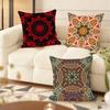 Bohemian Ethnic Decorative Cushion Cover Silky Short Plush Double-Sided Printed Pillow Case For Sofa All Seasons Home Decor Gift