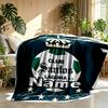 Custom Name Personalized Club Santos Laguna Print Blanket, Home Decor, Bedroom, Sofa, Camping, Couch, Gifts for Birthday Christmas