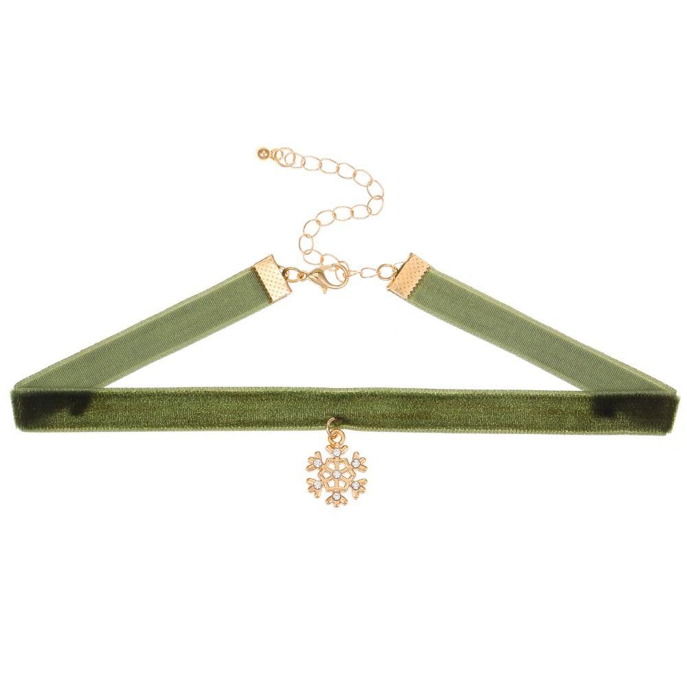 Cartoon Christmas Choker Clavicle Chain Cartoon Pendant Choker Velvet Collar Necklaces  Festival