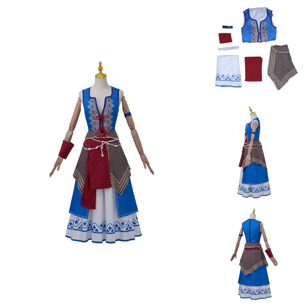 The Witcher 3 Wild Hunt Keira Cosplay Costume With Polyester Fabric For Halloween Themed Events