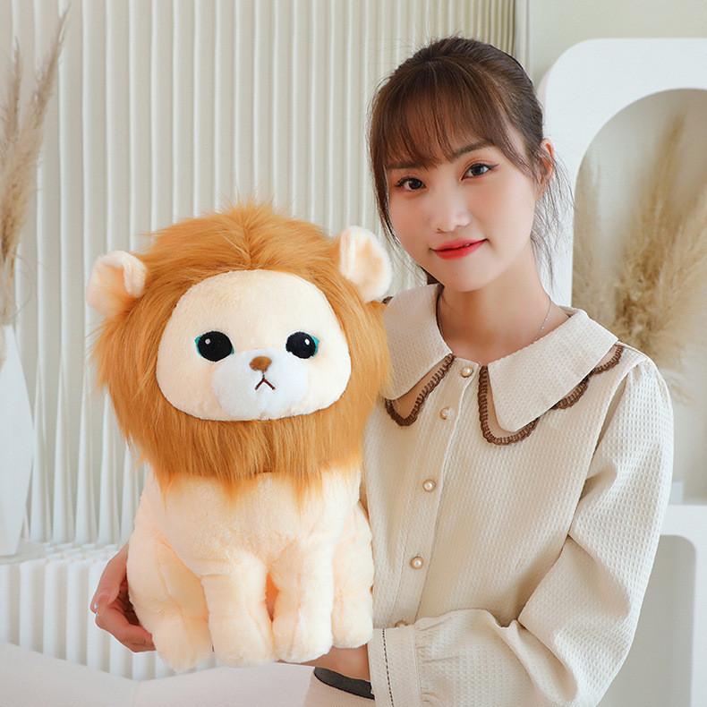 Fun Plush Lion Stuffed Toy Adorable Soft Doll For Children Birthday Idea Gift