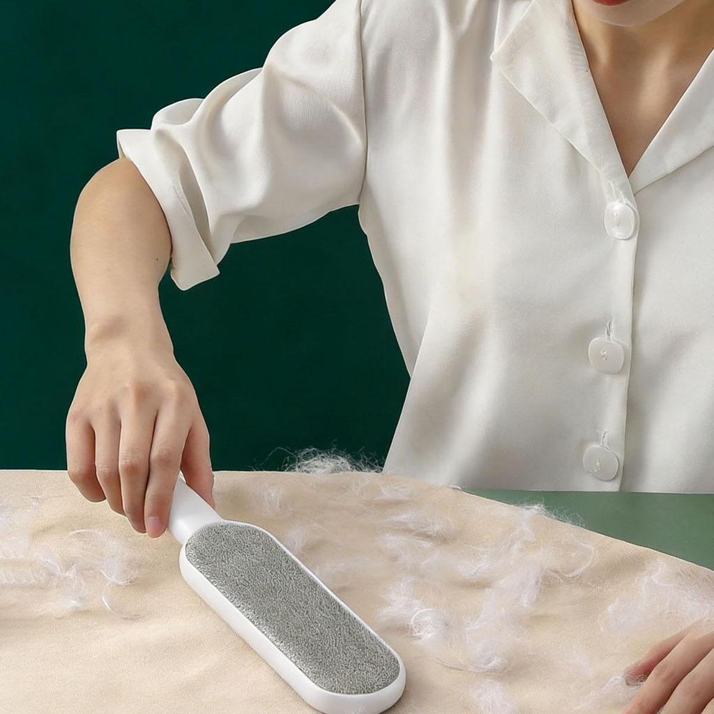 Lint Brush and Pet Hair Remover for Laundry, Clothes, Couches, Car Seats, Furniture and Fabric, Reusable Hair Removal Brush, Double-Sided Lint Roller