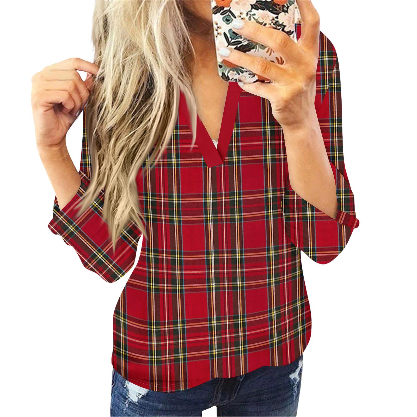 

Женская футболка с принтом пуговиц, с длинным рукавом, для повседневной носки и выходных, модная, базовая, с V-образным вырезом, базовый топ, пуловер M винный