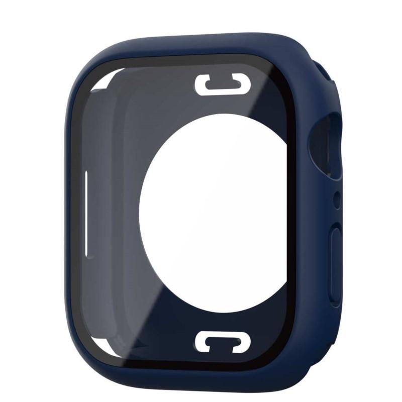 Case for Apple Watch Series 11/10/9/8/7/SE/3/6/5 Screen Protector 360° Full Protective Tempered Glass Face Cover+Back PC Bumper