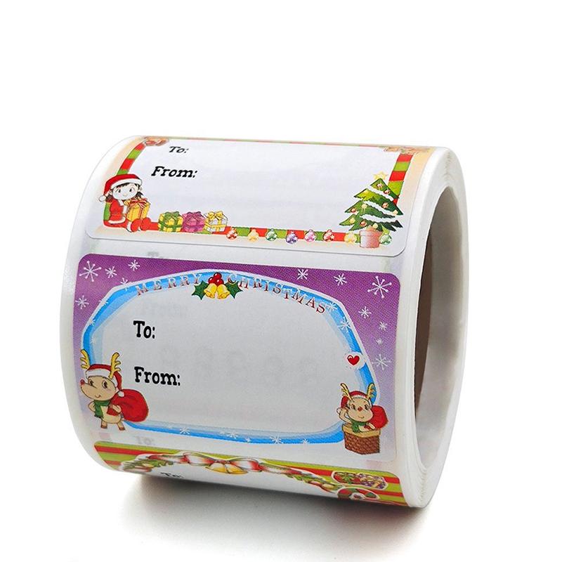 250 Stück/Rolle Klebeetiketten Vintage Weihnachten Frohe Weihnachten Weihnachtsgeschenke Feiertagsdekoration Geschenkanhänger Etikett Geschenkpapier