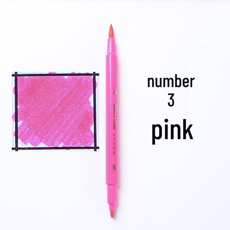 Large Capacity Double-Ended Watercolor Marker - Blue, Yellow, Black