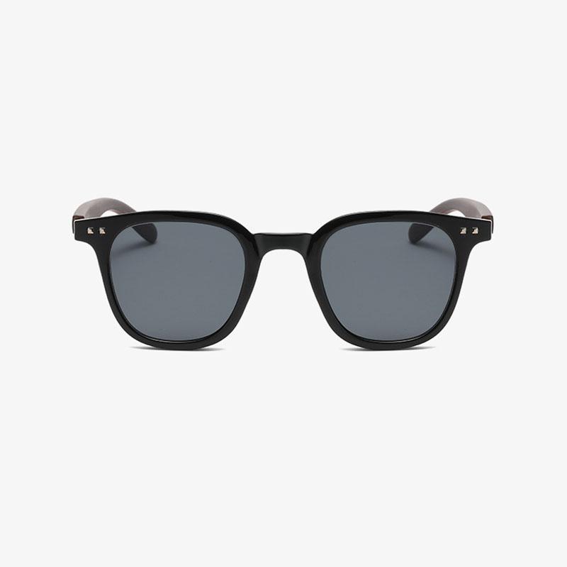 Classic Square Vintage Rivet Sunglasses Women Men Luxury Designer Sun Glasses Punk Leopard Wood Grain Leg
