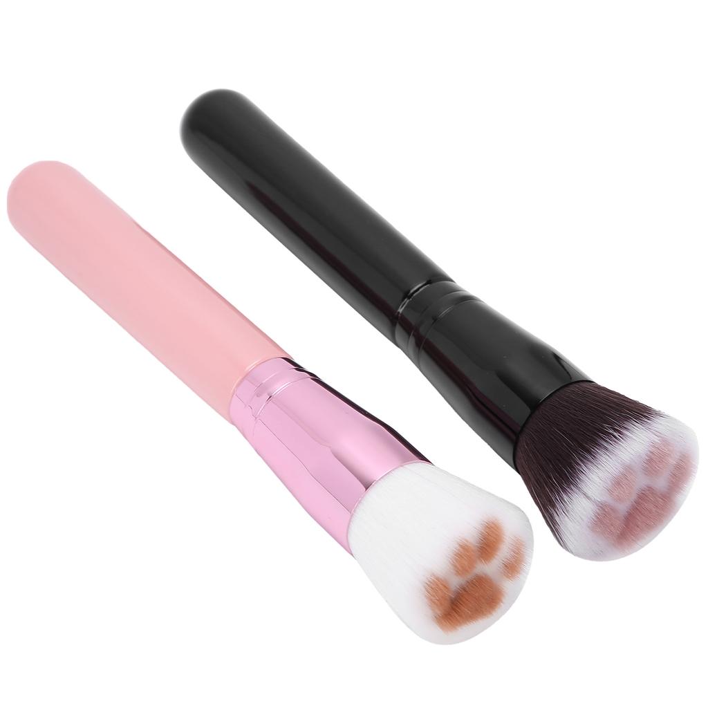 2pcs Makeup Brush Soft Hair Foundation Contour Powder Cat Claw Brush Buffing Makeup Tool