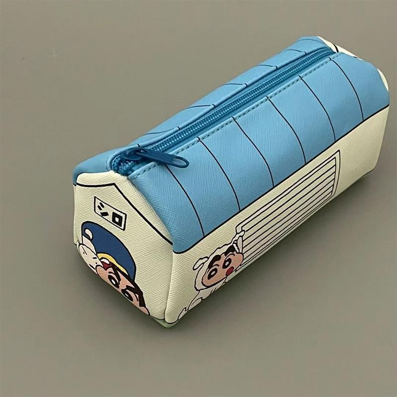 Kawaii Crayon Shin-Chan Pencil Case Large Capacity Pencil Bag Cute Anime Stationery Storage Pouch Multifunctional Cosmetic Bag