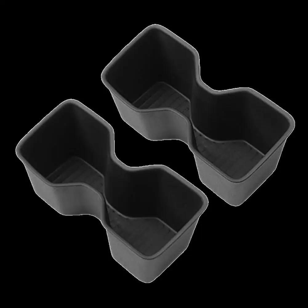 

Anti-slip Pad For Water Cup Holder For Hyundai Santa Fe Third Row Door Side Cup Holder Cup Box Shock-Absorbing Storage Tray Z7W9 чёрный