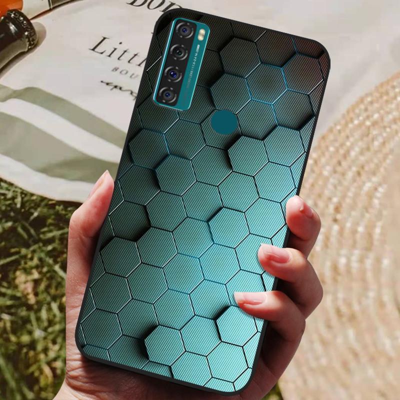 Para TCL 20 SE Funda Silicona Lobo León Genial Suave Cubierta de Teléfono para TCL 20 SE Funda 20SE 6.82'' Funda Linda TPU Coque Protectora 2021