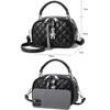 Welltude Women's Shoulder Bag, Crossbody Bag, Small Mini Bag, Lightweight Pochette, Mini Shoulder Bag, PU Leather (Black)
